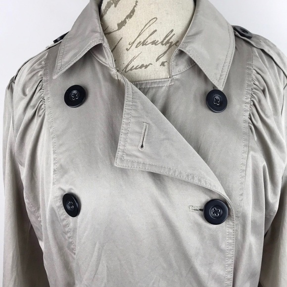 APT. 9 |🧥Ruffled Double-Breasted Buttoned Belted Trench Coat - Picture 7 of 8